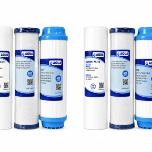 6 Pcs RO Water Filter Cartridge Set (2 PPF, 2 CTO & 2 GAC) for Home RO Systems