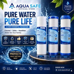 PPF, CTO & GAC Water Filter Cartridge Replacement Set for Reverse Osmosis Water Purifier