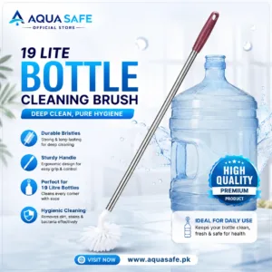 Aqua Safe 19 litre bottle cleaning brush with long handle for deep bottle cleaning
