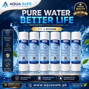 Aqua PPF 1 Micron sediment filter cartridge pack of 6 for RO water purifier replacement.