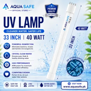 33 inch UV lamp for water purification, suitable for residential and commercial water filtration systems.