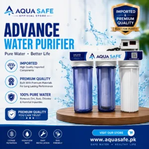 Aqua Safe water filter with Philips UV lamp for drinking water purification in Pakistan