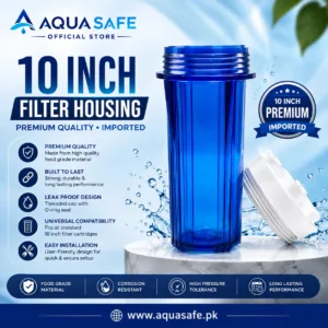 Aqua Safe 10 inch premium imported blue filter housing for water filtration systems in Pakistan