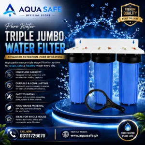 10 Inch Triple Jumbo Water Filter Housing Heavy Duty 3 Stage Whole House Water Filtration System