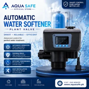 Aqua Safe Automatic Water Softener Plant Valve with digital control panel for smart water softening systems.