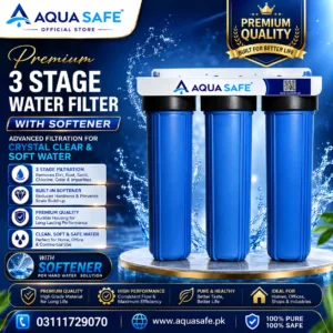 Aqua Safe Triple Jumbo Filter with Softener for clean and soft water filtration