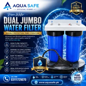 10 Inch Dual Jumbo Water Filter Housing Heavy Duty Two Stage Whole House Water Filter