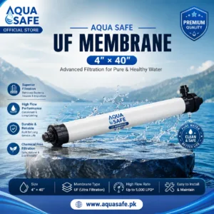 Aqua Safe 4×40 UF membrane for ultra filtration water purification, designed for high-flow and efficient filtration.