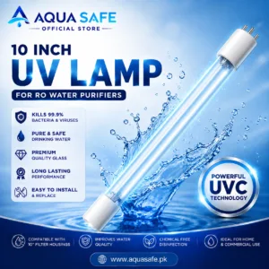 10 Inch UV Lamp for RO water filter with UV-C sterilization technology for effective water disinfection.